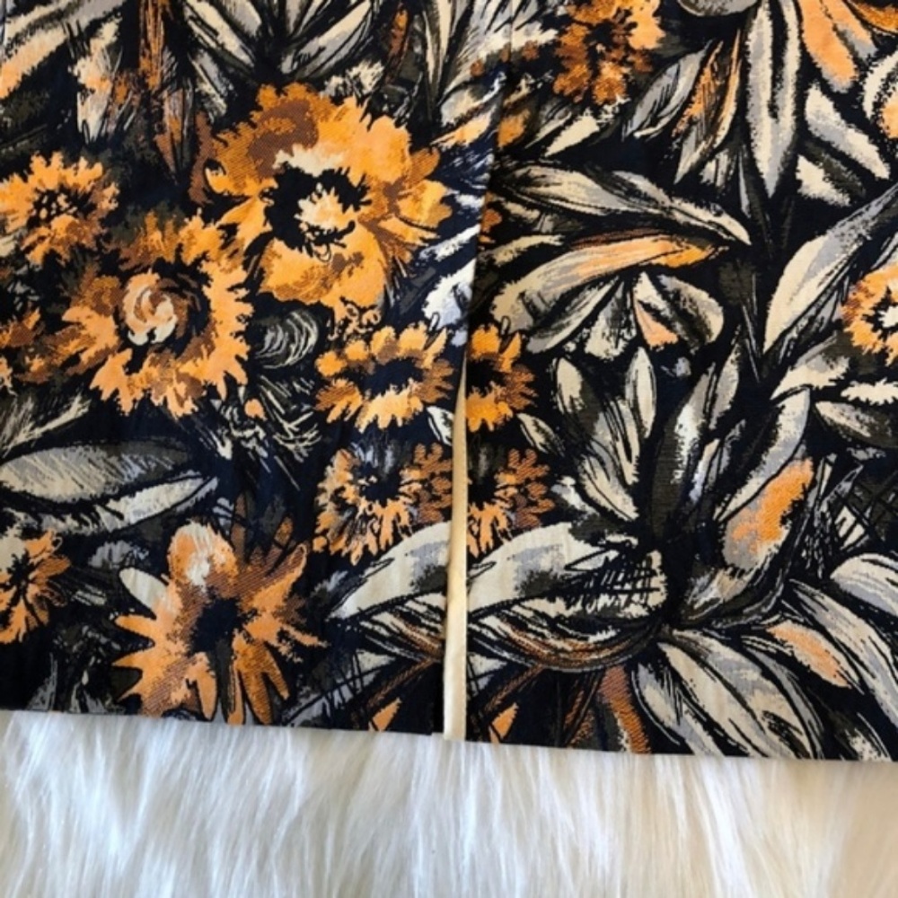 Dennis Merotto Designer Floral Twill Pencil Skirt - Picture 8 of 9